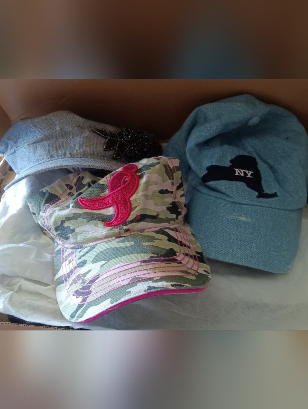 Breast Aware Cap with New York Hat And Design Cap